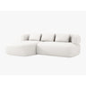 Jenny 5-Sitzer Ecksofa, Linke Seite, aus Samt, Chenille oder Boucle, 225x145 cm von Micadoni – Bild 2