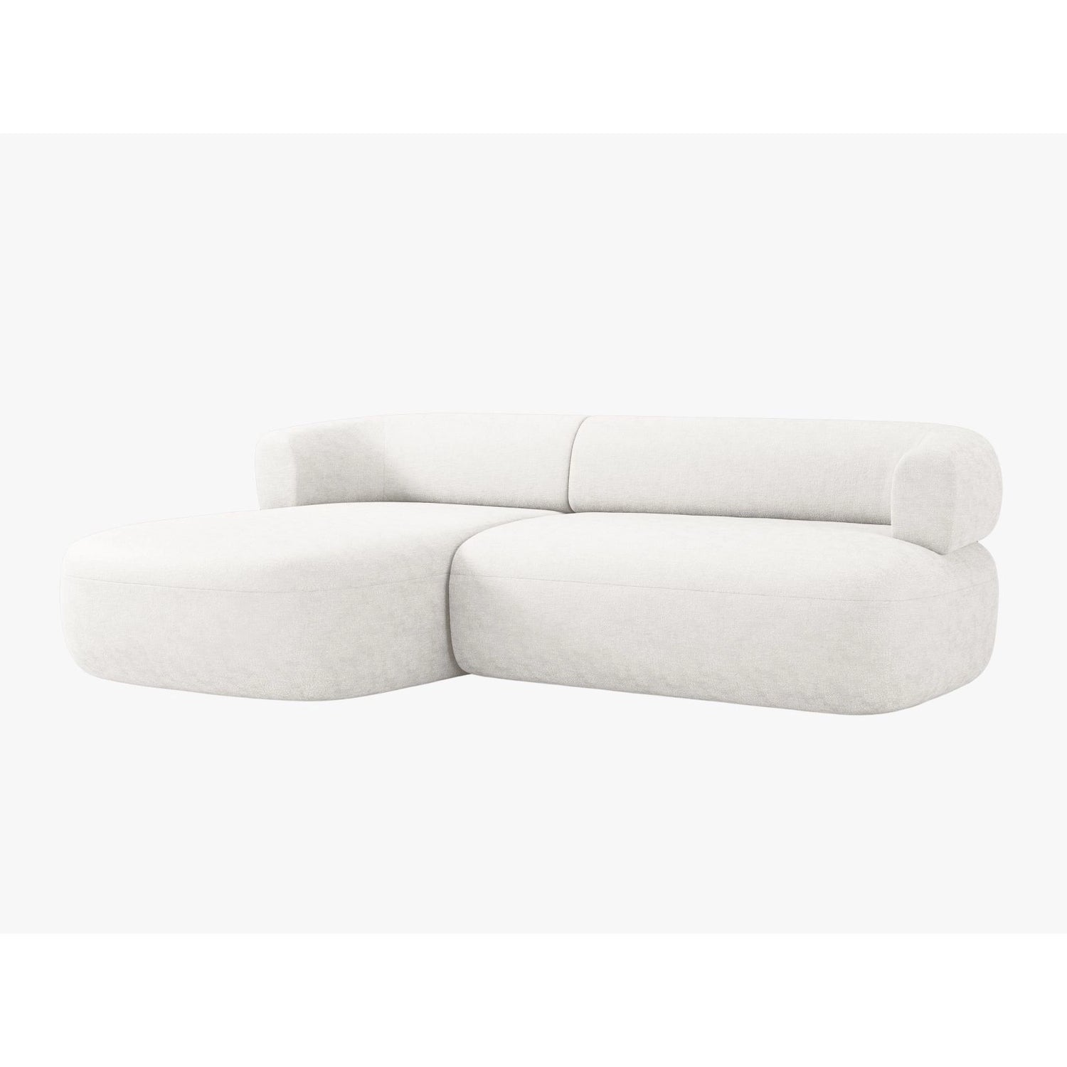 Jenny 5-Sitzer Ecksofa, Linke Seite, aus Samt, Chenille oder Boucle, 225x145 cm von Micadoni – Bild 3