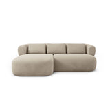 Jenny 5-Sitzer Ecksofa, Linke Seite, aus Samt in Beige (Salvador 1), 200x145 cm von Micadoni – Bild 1