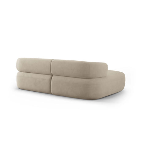Jenny 5-Sitzer Ecksofa, Linke Seite, aus Samt in Beige (Salvador 1), 200x145 cm von Micadoni – Bild 4