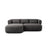 Jenny 5-Sitzer Ecksofa, Linke Seite, aus Samt in Dunkelgrau (Salvador 18), 200x145 cm von Micadoni – Bild 1
