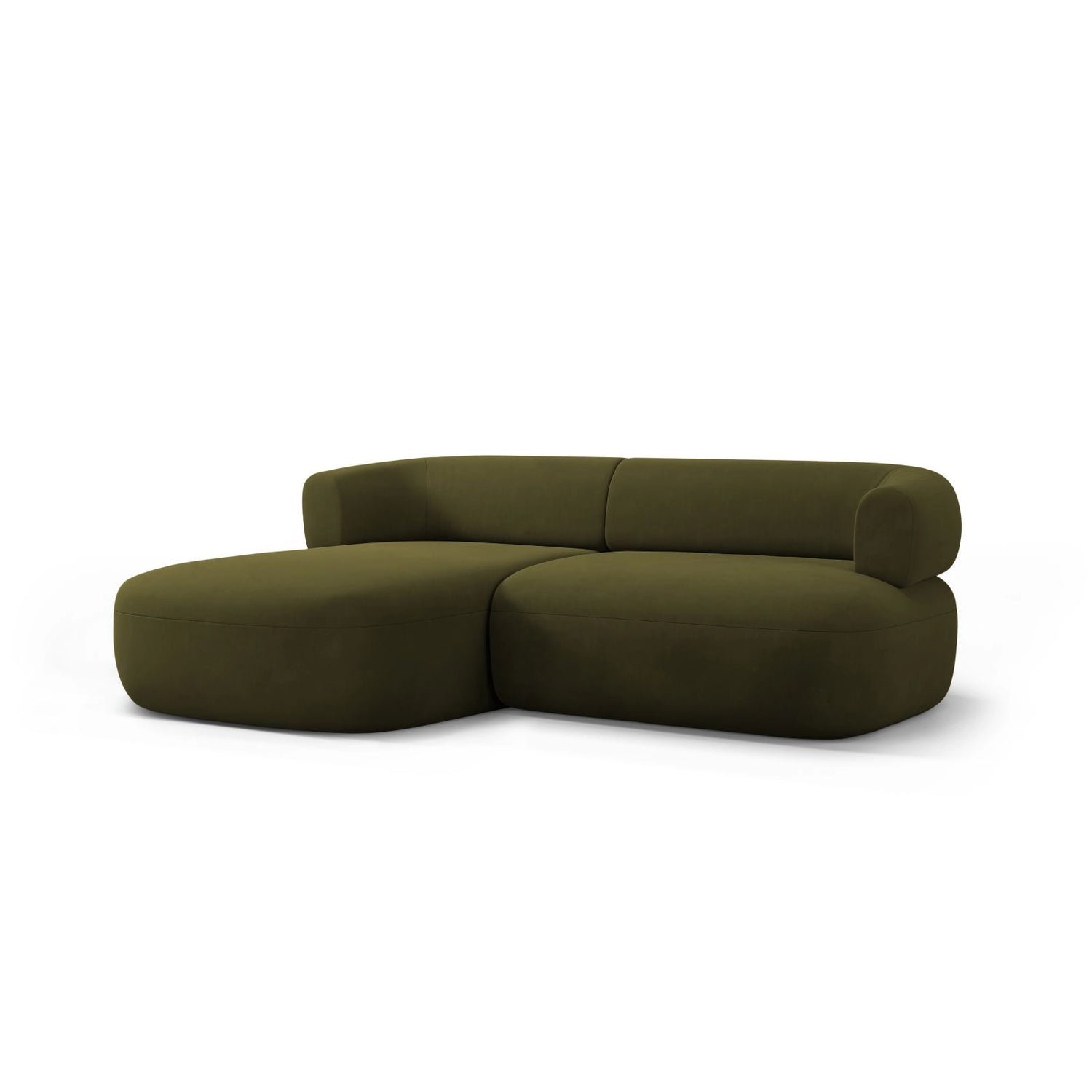 Jenny 5-Sitzer Ecksofa, Linke Seite, aus Samt in Grün (Salvador 8), 200x145 cm von Micadoni – Bild 3