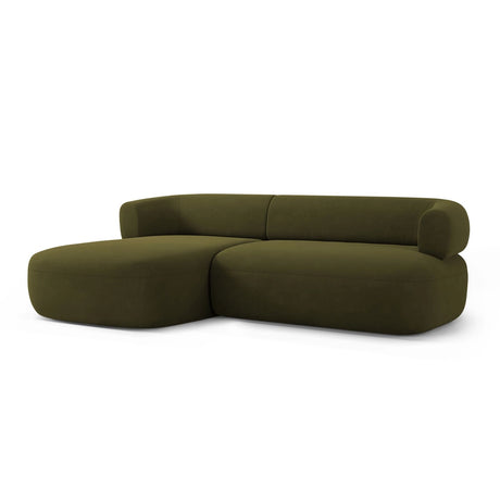 Jenny 5-Sitzer Ecksofa, Linke Seite, aus Samt in Grün (Salvador 8), 225x145 cm von Micadoni – Bild 3