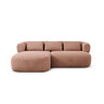 Jenny 5-Sitzer Ecksofa, Linke Seite, aus Samt in Rosa (Salvador 11), 200x145 cm von Micadoni – Bild 1