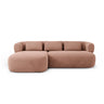 Jenny 5-Sitzer Ecksofa, Linke Seite, aus Samt in Rosa (Salvador 11), 225x145 cm von Micadoni – Bild 1