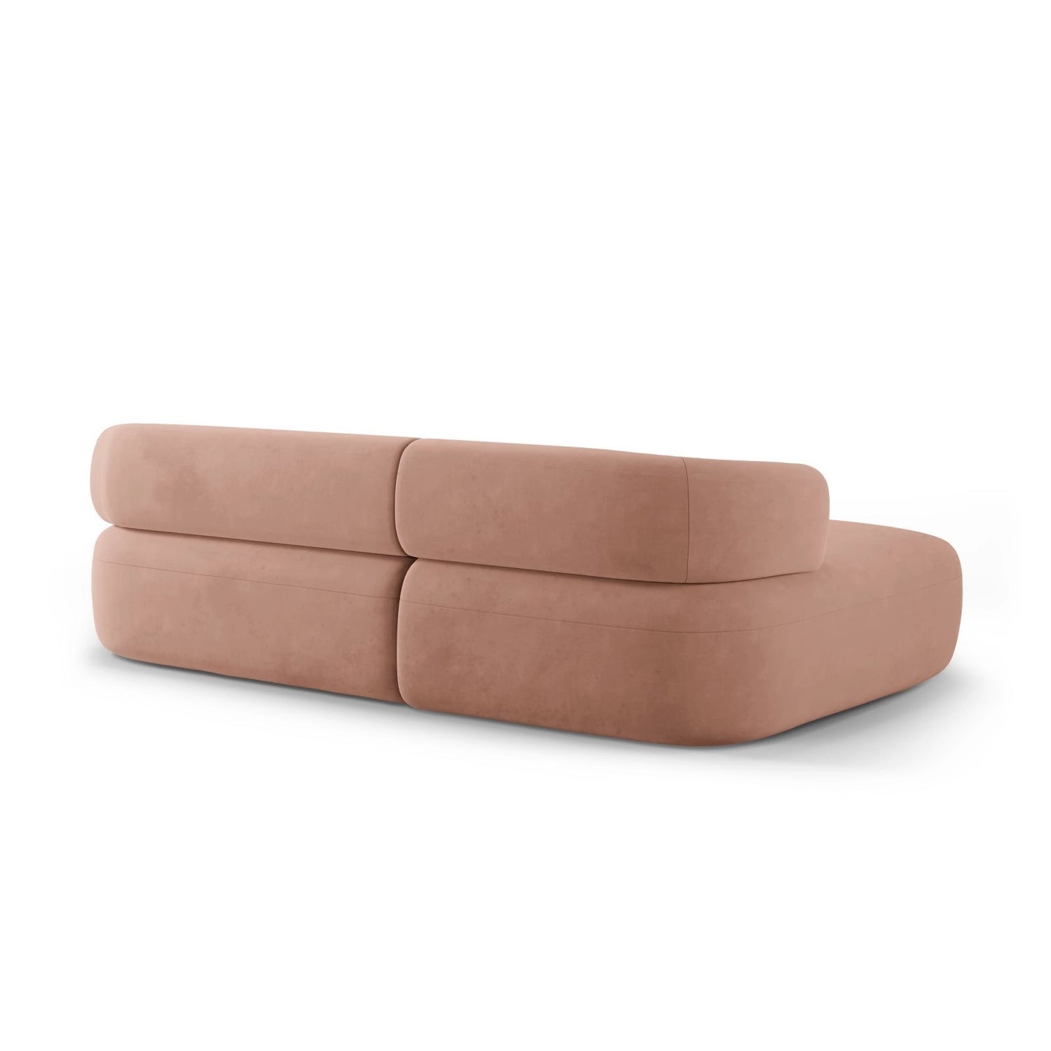 Jenny 5-Sitzer Ecksofa, Linke Seite, aus Samt in Rosa (Salvador 11), 225x145 cm von Micadoni – Bild 4