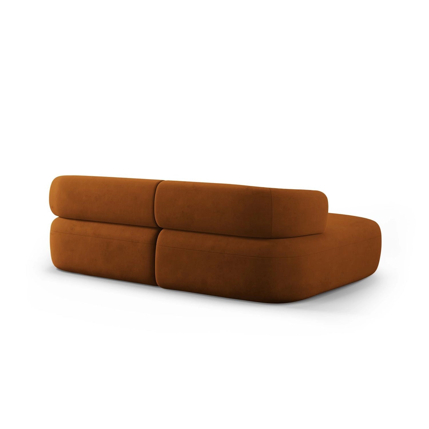 Jenny 5-Sitzer Ecksofa, Linke Seite, aus Samt in Terrakotta (Salvador 14), 200x145 cm von Micadoni – Bild 4