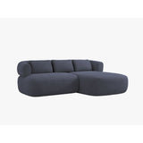 Jenny 5-Sitzer Ecksofa, Rechte Seite, aus Boucle in Dunkelblau (Now or Never 79), 200x145 cm von Micadoni – Bild 2