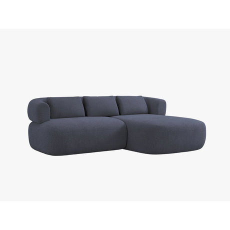 Jenny 5-Sitzer Ecksofa, Rechte Seite, aus Boucle in Dunkelblau (Now or Never 79), 200x145 cm von Micadoni – Bild 2