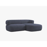 Jenny 5-Sitzer Ecksofa, Rechte Seite, aus Boucle in Dunkelblau (Now or Never 79), 200x145 cm von Micadoni – Bild 3