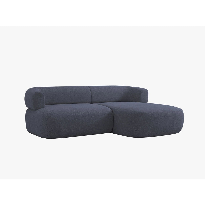 Jenny 5-Sitzer Ecksofa, Rechte Seite, aus Boucle in Dunkelblau (Now or Never 79), 200x145 cm von Micadoni – Bild 3