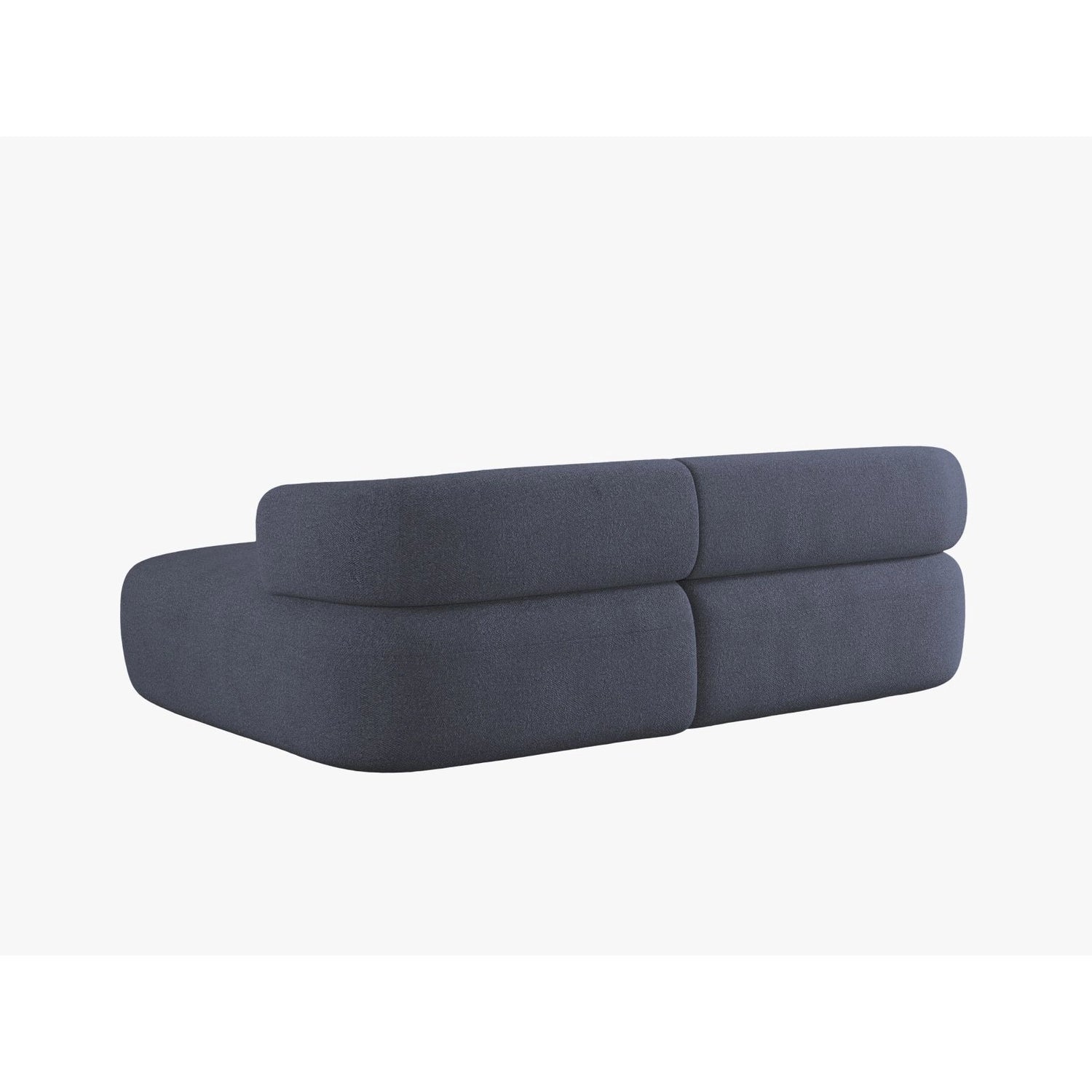 Jenny 5-Sitzer Ecksofa, Rechte Seite, aus Boucle in Dunkelblau (Now or Never 79), 200x145 cm von Micadoni – Bild 4