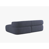 Jenny 5-Sitzer Ecksofa, Rechte Seite, aus Boucle in Dunkelblau (Now or Never 79), 200x145 cm von Micadoni – Bild 4