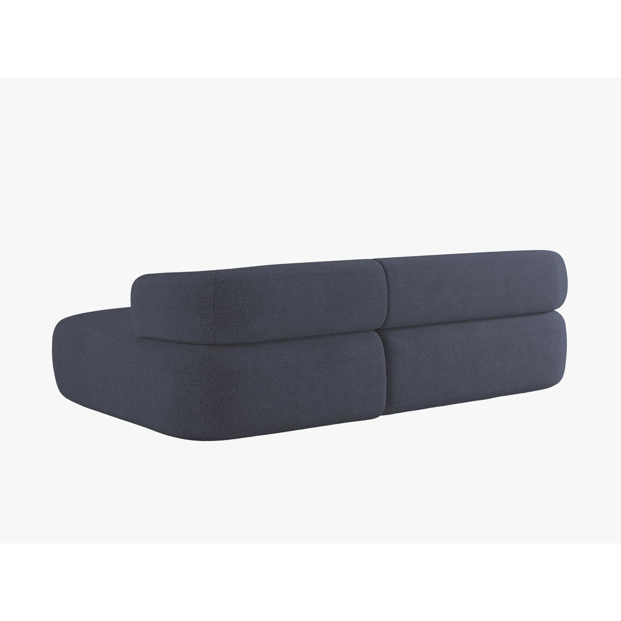 Jenny 5-Sitzer Ecksofa, Rechte Seite, aus Boucle in Dunkelblau (Now or Never 79), 225x145 cm von Micadoni – Bild 4
