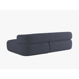 Jenny 5-Sitzer Ecksofa, Rechte Seite, aus Boucle in Dunkelblau (Now or Never 79), 225x145 cm von Micadoni – Bild 4