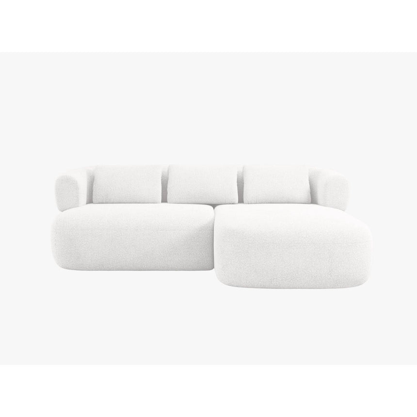 Jenny 5-Sitzer Ecksofa, Rechte Seite, aus Boucle in Elfenbein (Now or Never 01), 200x145 cm von Micadoni – Bild 1