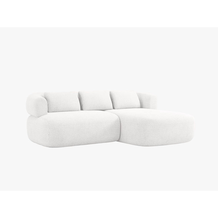 Jenny 5-Sitzer Ecksofa, Rechte Seite, aus Boucle in Elfenbein (Now or Never 01), 200x145 cm von Micadoni – Bild 2