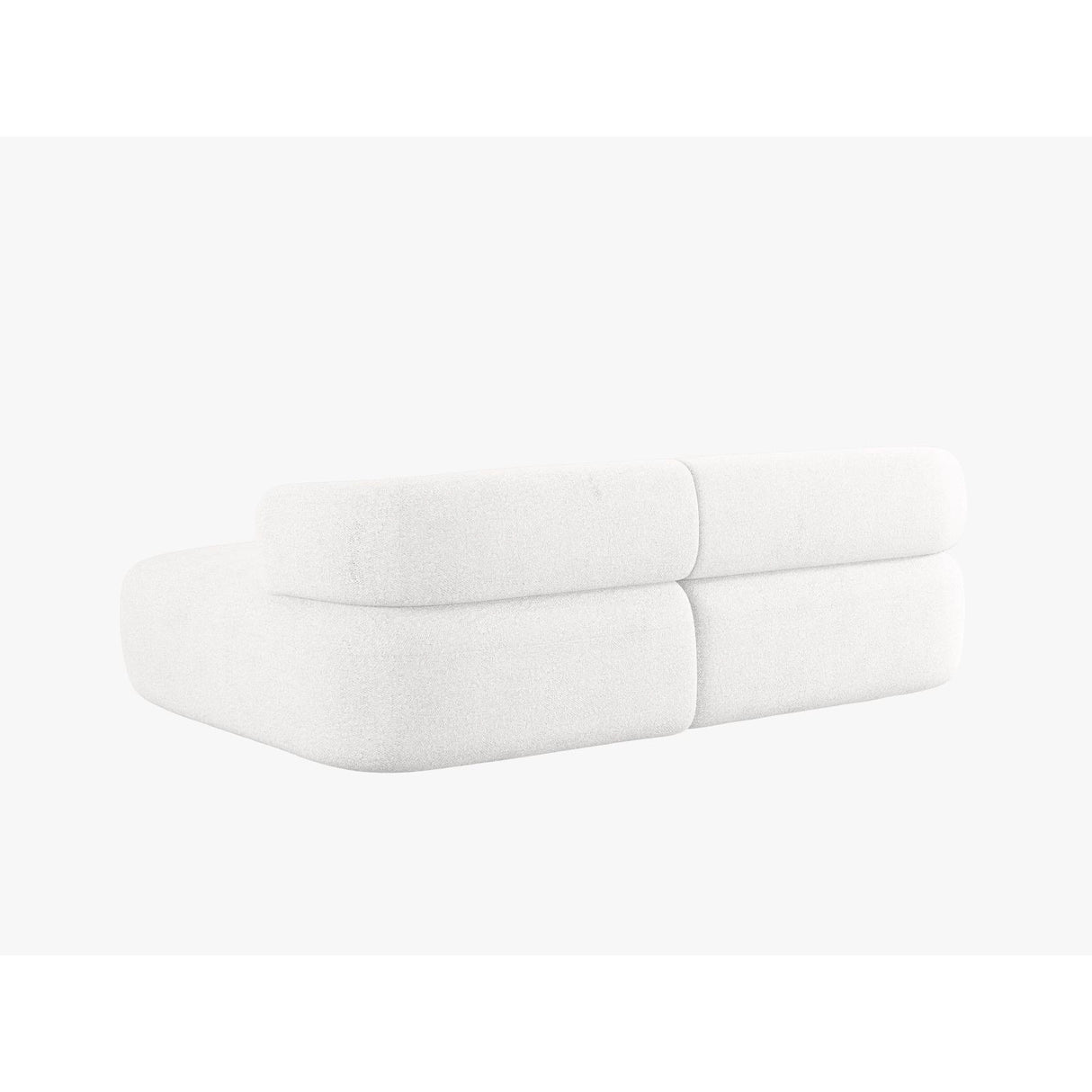 Jenny 5-Sitzer Ecksofa, Rechte Seite, aus Boucle in Elfenbein (Now or Never 01), 200x145 cm von Micadoni – Bild 4