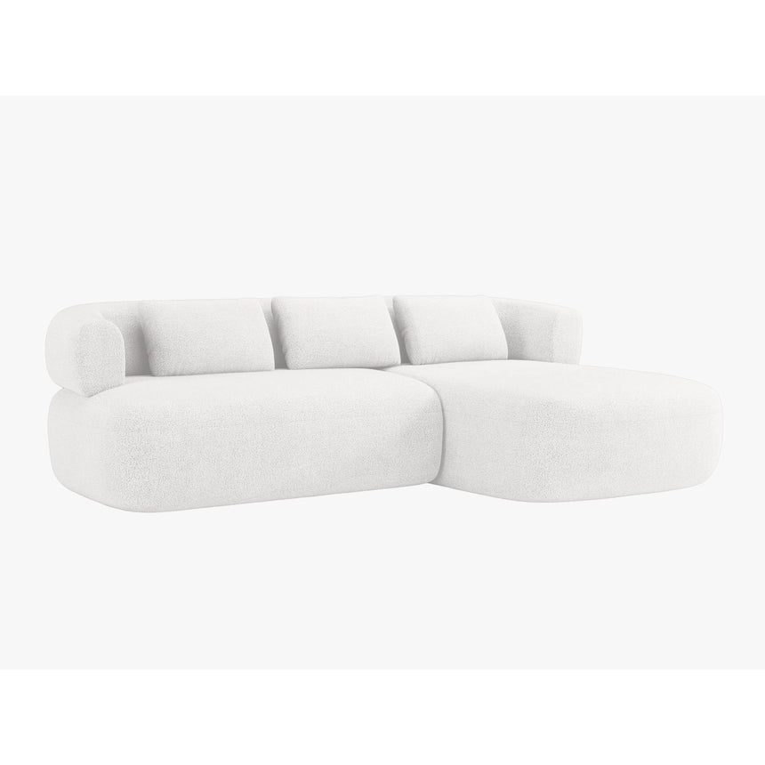 Jenny 5-Sitzer Ecksofa, Rechte Seite, aus Boucle in Elfenbein (Now or Never 01), 225x145 cm von Micadoni – Bild 2