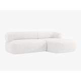 Jenny 5-Sitzer Ecksofa, Rechte Seite, aus Boucle in Elfenbein (Now or Never 01), 225x145 cm von Micadoni – Bild 3