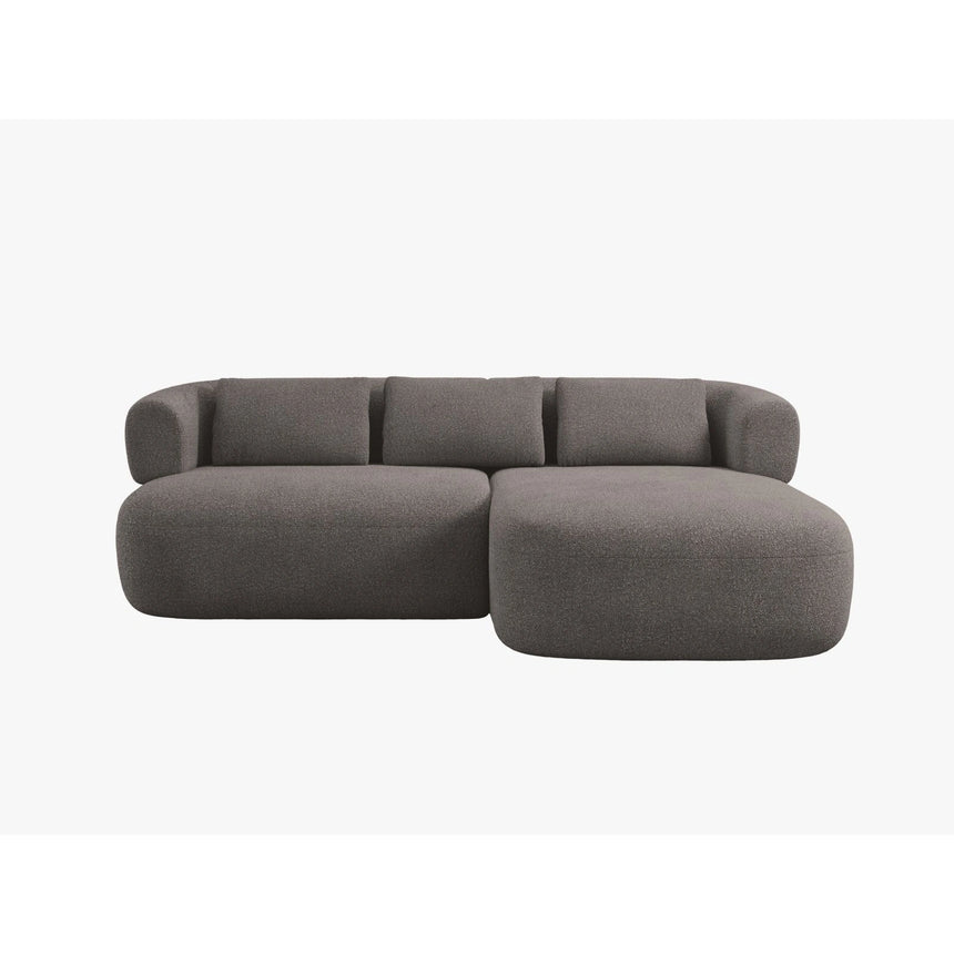 Jenny 5-Sitzer Ecksofa, Rechte Seite, aus Boucle in Grau (Now or Never 92), 200x145 cm von Micadoni – Bild 1
