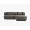Jenny 5-Sitzer Ecksofa, Rechte Seite, aus Boucle in Grau (Now or Never 92), 200x145 cm von Micadoni – Bild 1