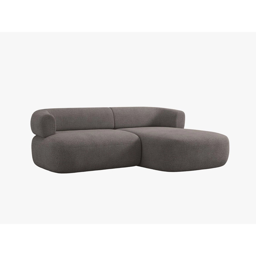 Jenny 5-Sitzer Ecksofa, Rechte Seite, aus Boucle in Grau (Now or Never 92), 200x145 cm von Micadoni – Bild 3