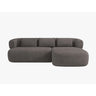 Jenny 5-Sitzer Ecksofa, Rechte Seite, aus Boucle in Grau (Now or Never 92), 225x145 cm von Micadoni – Bild 1