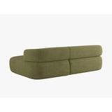 Jenny 5-Sitzer Ecksofa, Rechte Seite, aus Boucle in Grün (Now or Never 38), 225x145 cm von Micadoni – Bild 4
