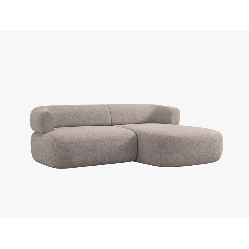 Jenny 5-Sitzer Ecksofa, Rechte Seite, aus Boucle in Hellbraun (Now or Never 16), 200x145 cm von Micadoni – Bild 3