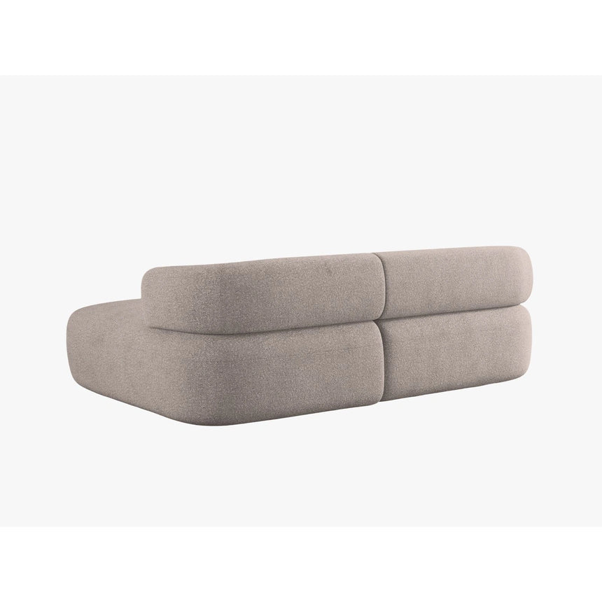 Jenny 5-Sitzer Ecksofa, Rechte Seite, aus Boucle in Hellbraun (Now or Never 16), 200x145 cm von Micadoni – Bild 4