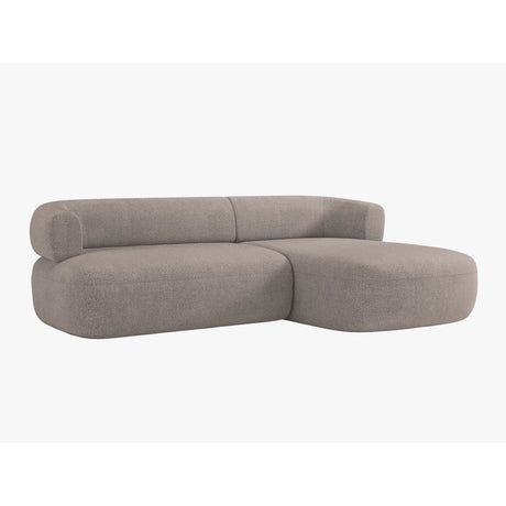 Jenny 5-Sitzer Ecksofa, Rechte Seite, aus Boucle in Hellbraun (Now or Never 16), 225x145 cm von Micadoni – Bild 3