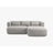 Jenny 5-Sitzer Ecksofa, Rechte Seite, aus Boucle in Hellgrau (Now or Never 83), 200x145 cm von Micadoni – Bild 1