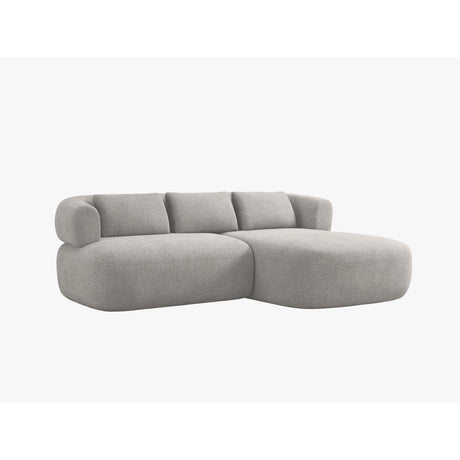 Jenny 5-Sitzer Ecksofa, Rechte Seite, aus Boucle in Hellgrau (Now or Never 83), 200x145 cm von Micadoni – Bild 2