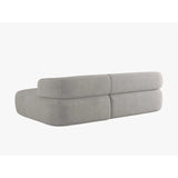 Jenny 5-Sitzer Ecksofa, Rechte Seite, aus Boucle in Hellgrau (Now or Never 83), 225x145 cm von Micadoni – Bild 4