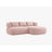 Jenny 5-Sitzer Ecksofa, Rechte Seite, aus Boucle in Puderrosa (Now or Never 61), 200x145 cm von Micadoni – Bild 2