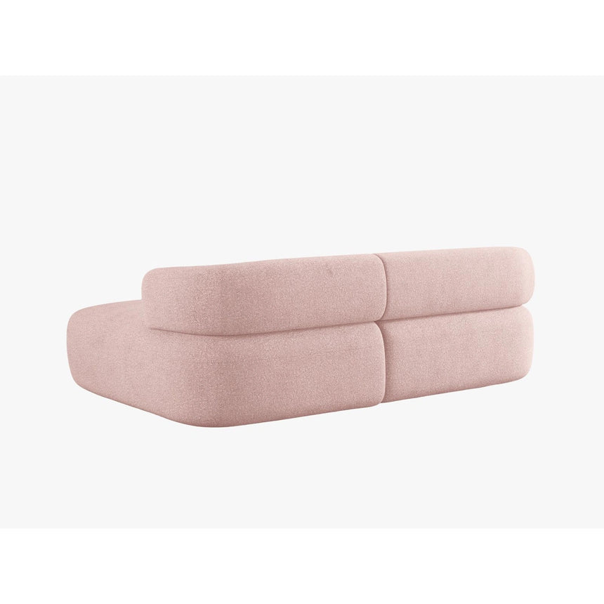 Jenny 5-Sitzer Ecksofa, Rechte Seite, aus Boucle in Puderrosa (Now or Never 61), 200x145 cm von Micadoni – Bild 4