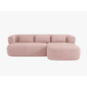 Jenny 5-Sitzer Ecksofa, Rechte Seite, aus Boucle in Puderrosa (Now or Never 61), 225x145 cm von Micadoni – Bild 1