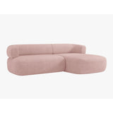 Jenny 5-Sitzer Ecksofa, Rechte Seite, aus Boucle in Puderrosa (Now or Never 61), 225x145 cm von Micadoni – Bild 3