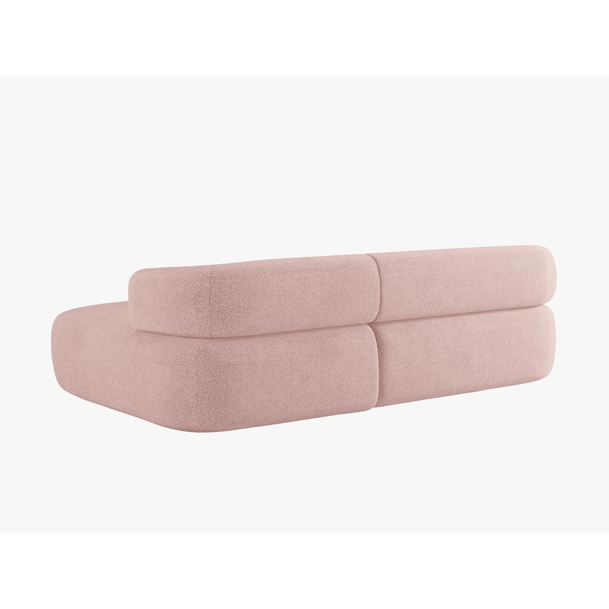 Jenny 5-Sitzer Ecksofa, Rechte Seite, aus Boucle in Puderrosa (Now or Never 61), 225x145 cm von Micadoni – Bild 4