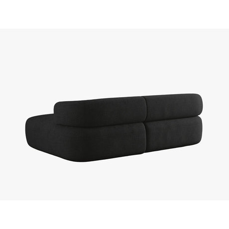 Jenny 5-Sitzer Ecksofa, Rechte Seite, aus Boucle in Schwarz (Now or Never 100), 200x145 cm von Micadoni – Bild 4