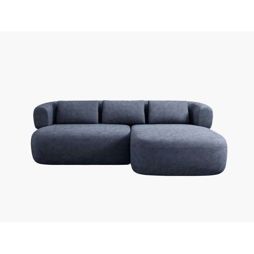 Jenny 5-Sitzer Ecksofa, Rechte Seite, aus Chenille in Dunkelblau (Perfect Harmony 77), 200x145 cm von Micadoni – Bild 1