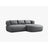 Jenny 5-Sitzer Ecksofa, Rechte Seite, aus Chenille in Dunkelgrau (Perfect Harmony 90), 200x145 cm von Micadoni – Bild 2
