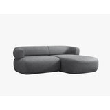 Jenny 5-Sitzer Ecksofa, Rechte Seite, aus Chenille in Dunkelgrau (Perfect Harmony 90), 200x145 cm von Micadoni – Bild 3