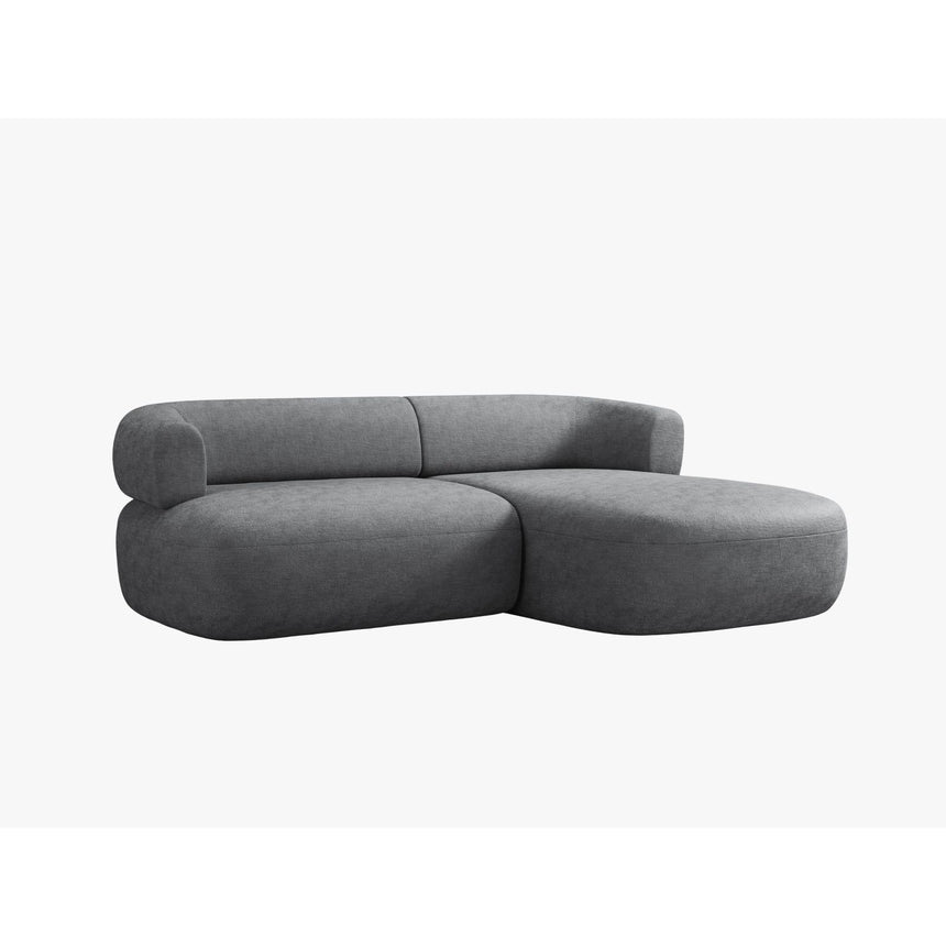 Jenny 5-Sitzer Ecksofa, Rechte Seite, aus Chenille in Dunkelgrau (Perfect Harmony 90), 200x145 cm von Micadoni – Bild 3