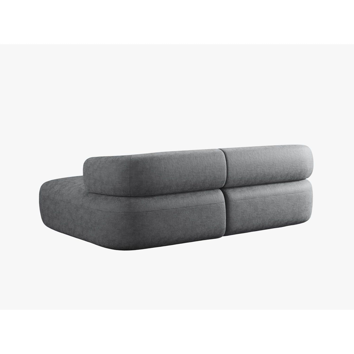 Jenny 5-Sitzer Ecksofa, Rechte Seite, aus Chenille in Dunkelgrau (Perfect Harmony 90), 200x145 cm von Micadoni – Bild 4