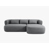 Jenny 5-Sitzer Ecksofa, Rechte Seite, aus Chenille in Dunkelgrau (Perfect Harmony 90), 225x145 cm von Micadoni – Bild 1
