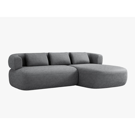Jenny 5-Sitzer Ecksofa, Rechte Seite, aus Chenille in Dunkelgrau (Perfect Harmony 90), 225x145 cm von Micadoni – Bild 2