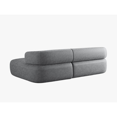 Jenny 5-Sitzer Ecksofa, Rechte Seite, aus Chenille in Dunkelgrau (Perfect Harmony 90), 225x145 cm von Micadoni – Bild 4