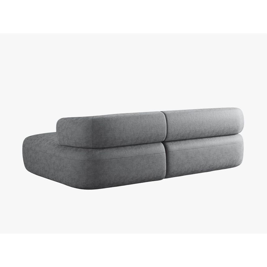 Jenny 5-Sitzer Ecksofa, Rechte Seite, aus Chenille in Dunkelgrau (Perfect Harmony 90), 225x145 cm von Micadoni – Bild 4